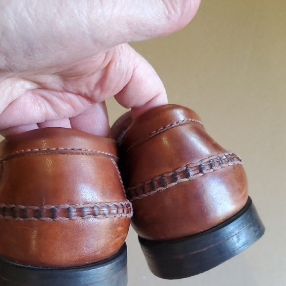 Johnston & Murphy Brown Leather Oxfords with Woven Design And Tassels 8.5 W - Picture 8 of 11